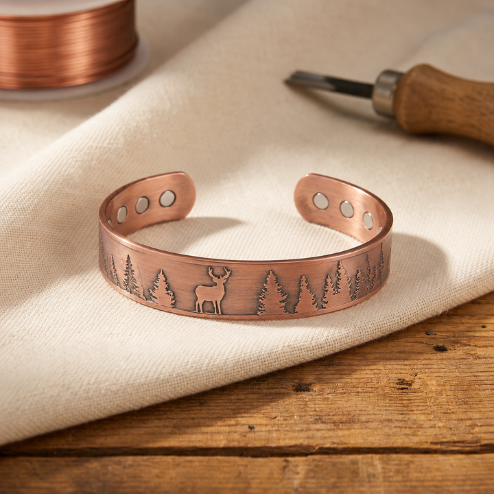 Elaine's Proud Deer Copper Bracelet