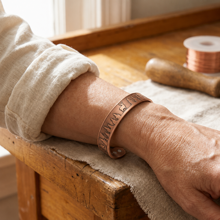 Elaine's Proud Deer Copper Bracelet