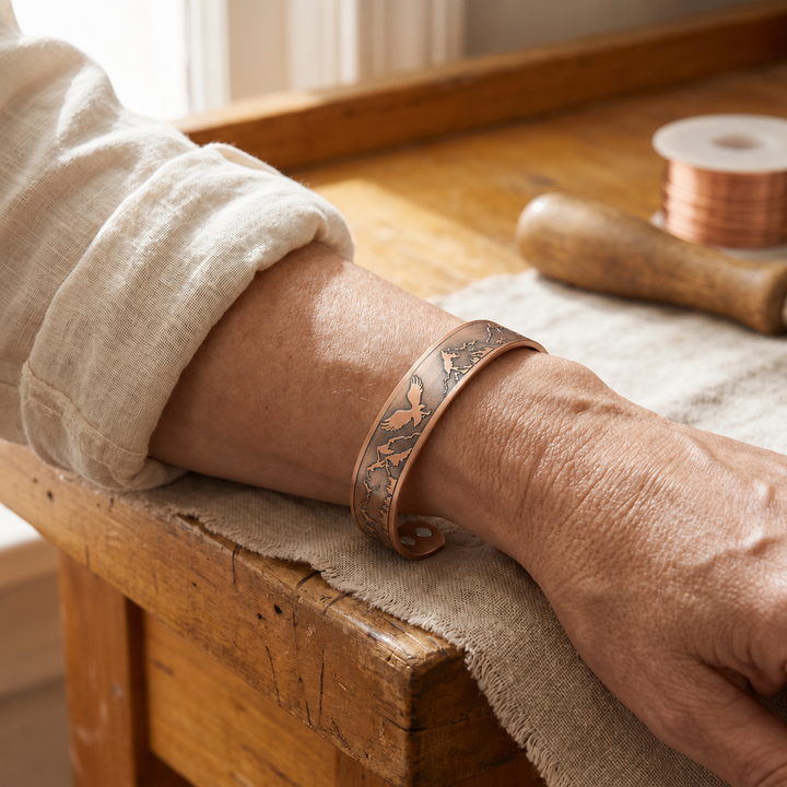 Elaine's Soaring Eagle Copper Bracelet