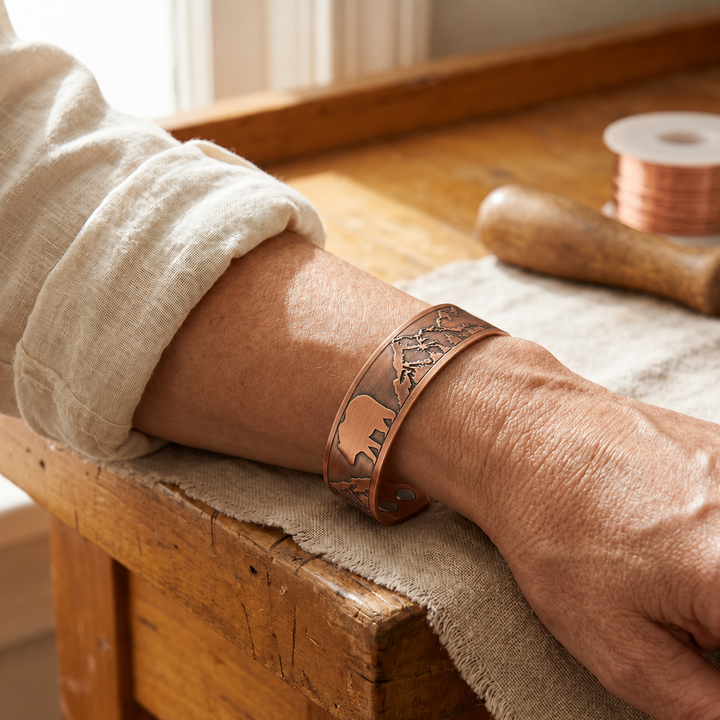 Elaine's Mother Bear Copper Bracelet