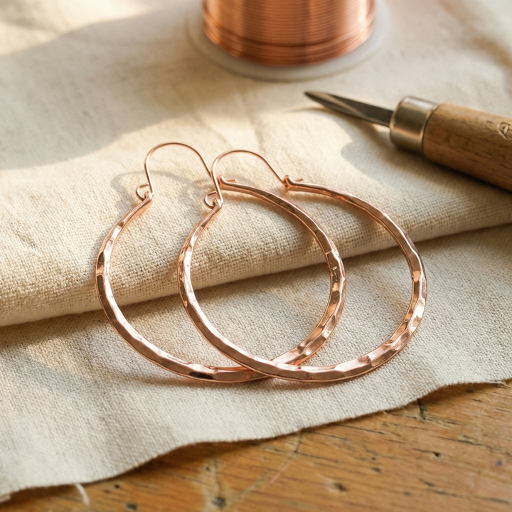 Elaine's Willow Copper Earrings