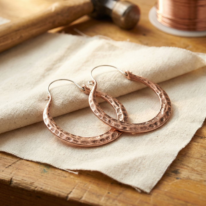 Elaine's Ember Copper Earrings