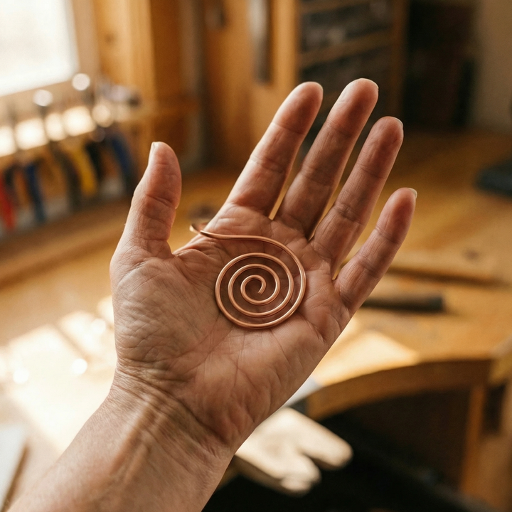 Elaine's Flow Copper Hand Spiral