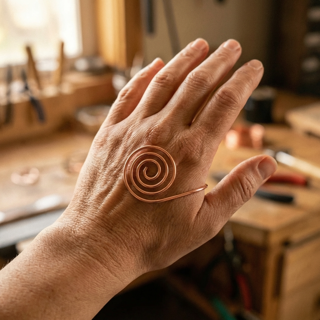 Elaine's Flow Copper Hand Spiral