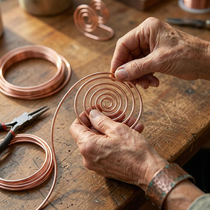 Elaine's Flow Copper Hand Spiral