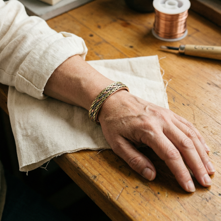 Elaine's Weave Copper Bracelet