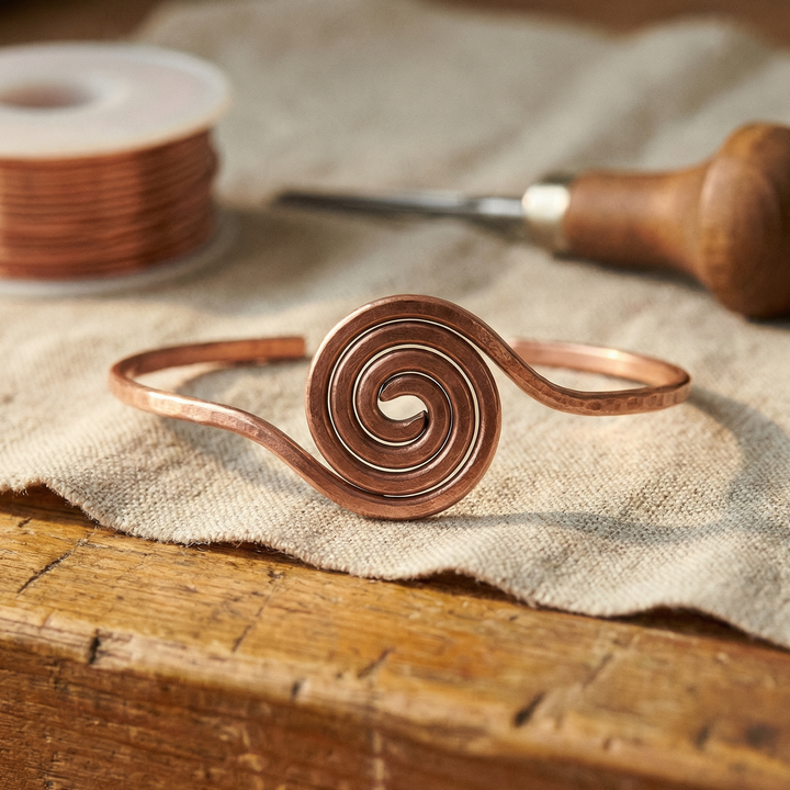 Elaine's Coil Copper Anklet