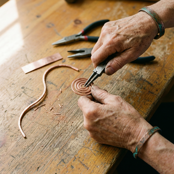 Elaine's Coil Copper Anklet