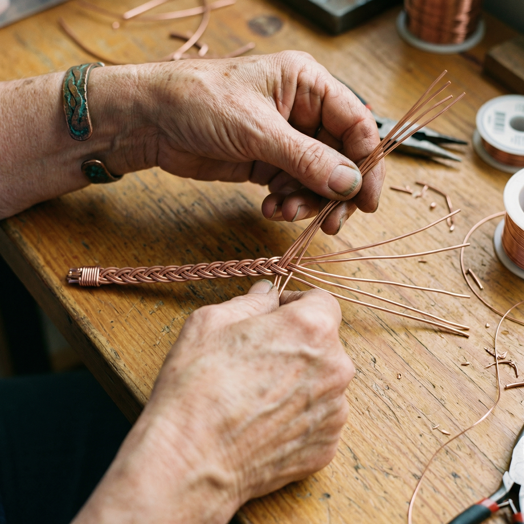 Elaine's Reed Copper Anklet