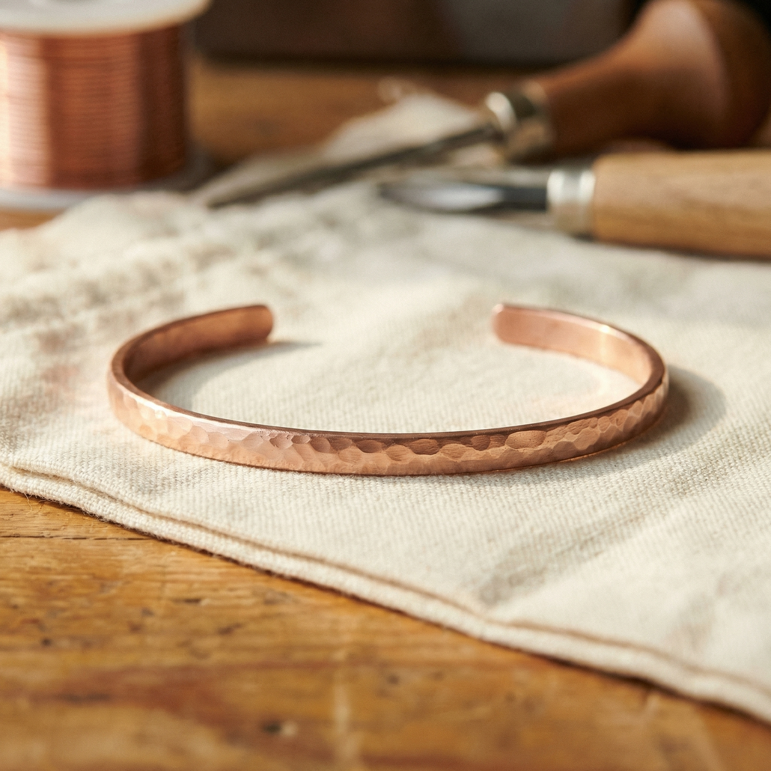 Elaine's Sand Copper Anklet