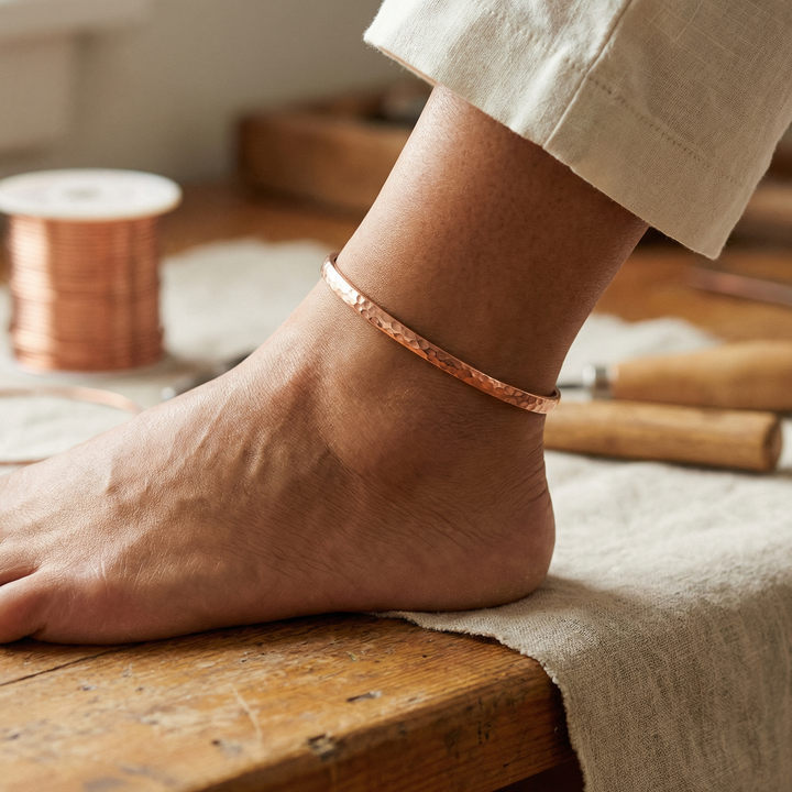 Elaine's Sand Copper Anklet