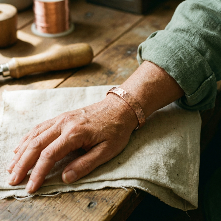 Elaine's Lodestone Copper Bracelet