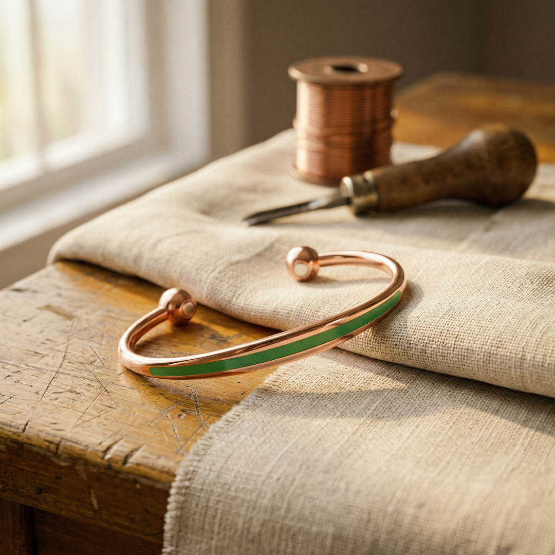 Elaine's Jade Copper Bracelet