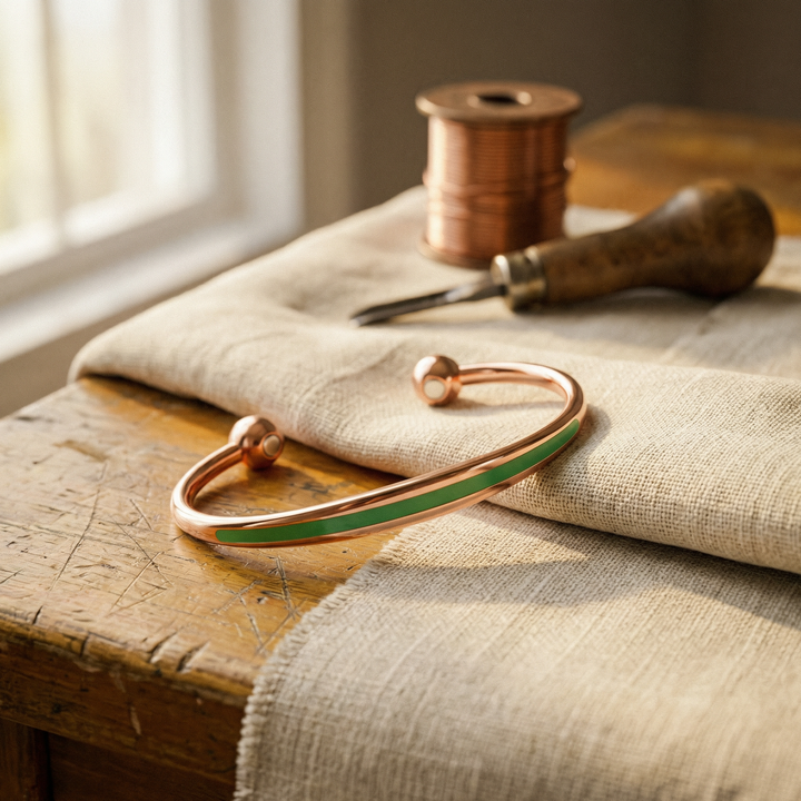 Elaine's Jade Copper Bracelet
