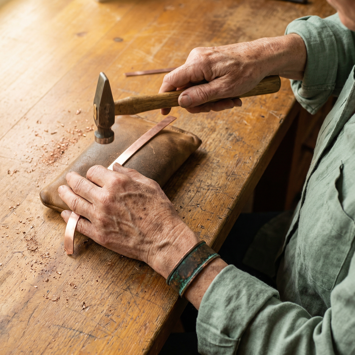 Elaine's Jade Copper Bracelet