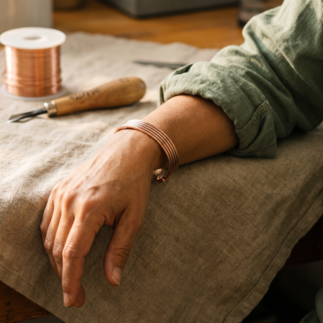 Elaine's Ridge Copper Bracelet