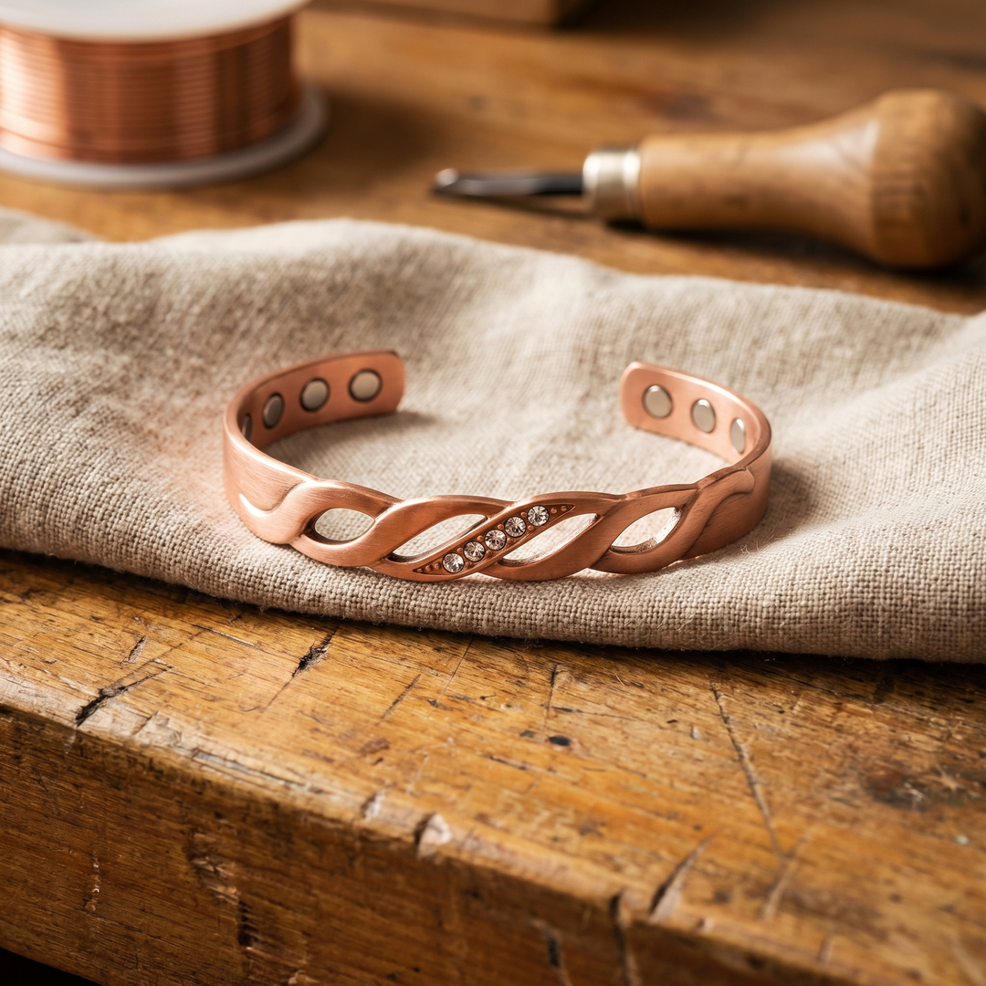 Elaine's Seam Copper Bracelet