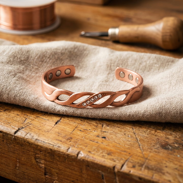 Elaine's Seam Copper Bracelet