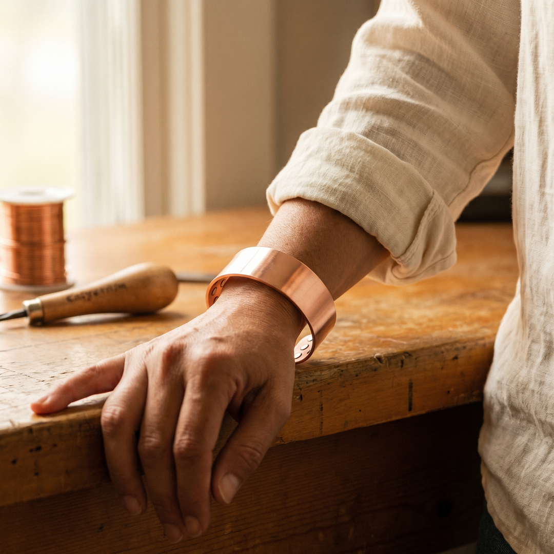 Elaine's Anvil Copper Bracelet