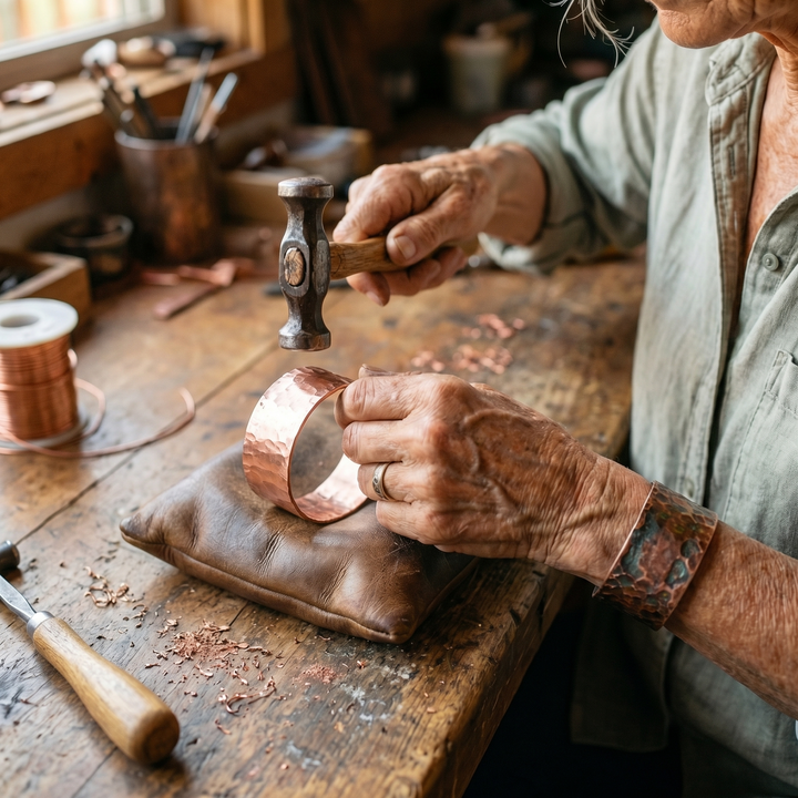 Elaine's Anvil Copper Bracelet