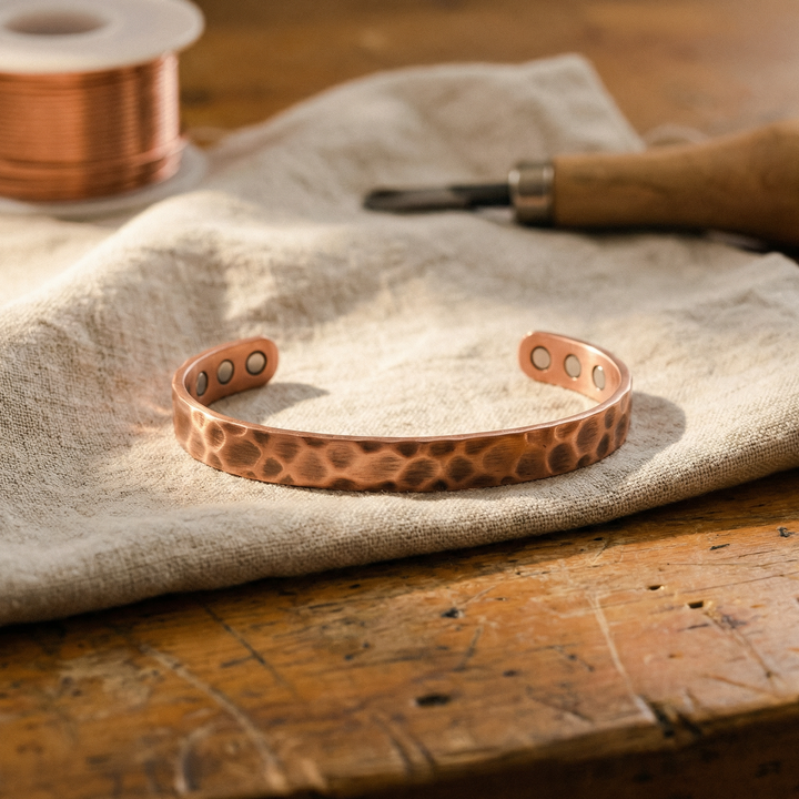 Elaine's Furrow Copper Bracelet