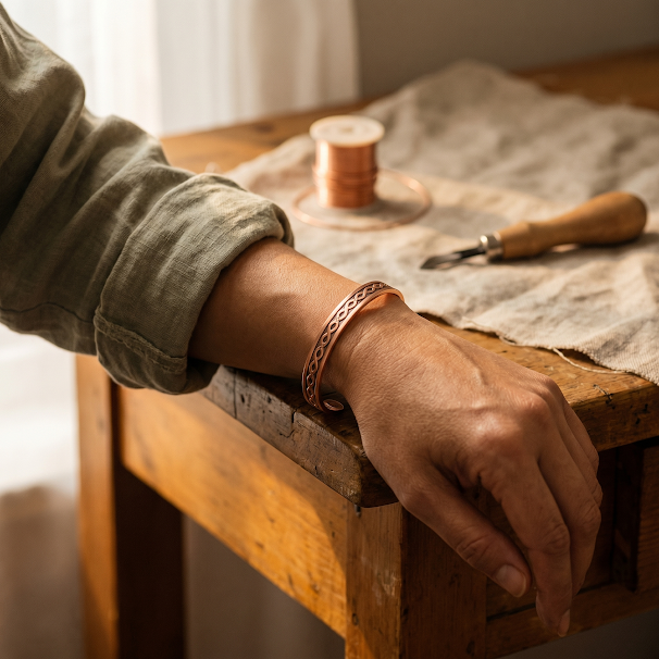 Elaine's Current Copper Bracelet