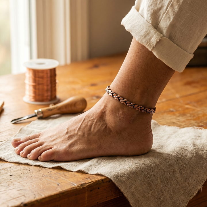 Elaine's Dune Copper Anklet