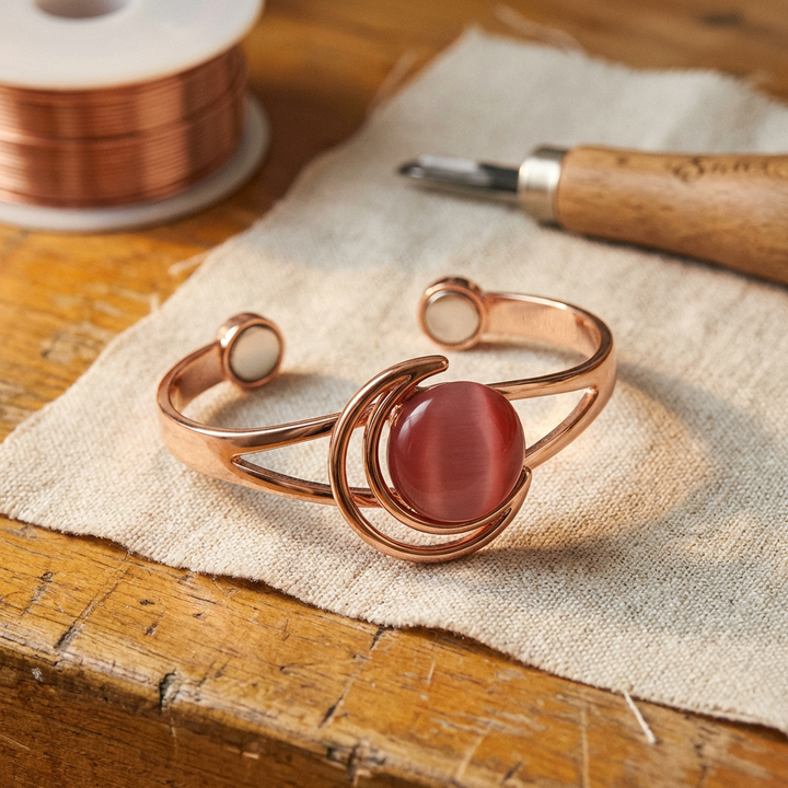 Elaine's Sphere Pink Copper Bracelet