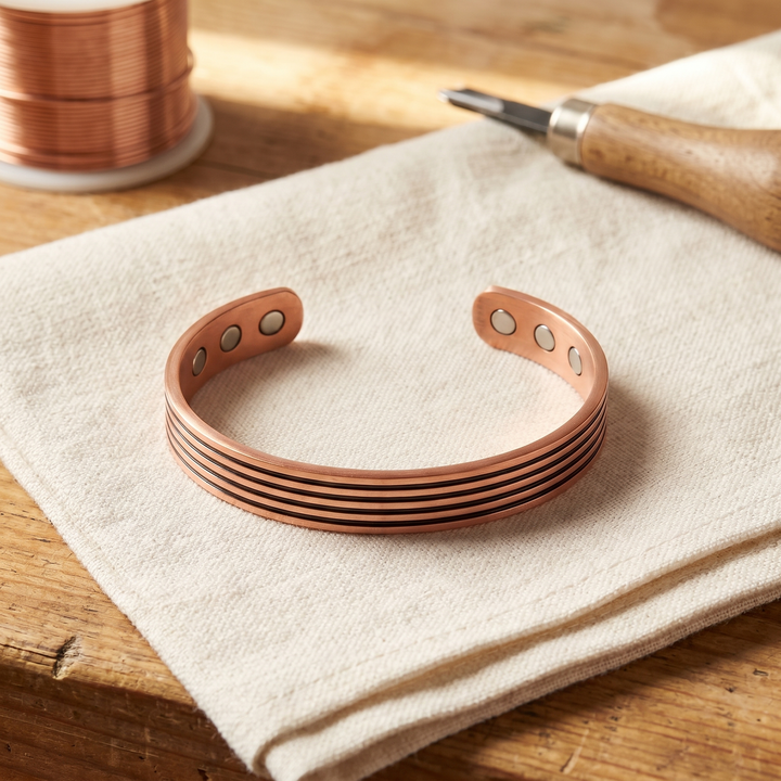 Elaine's Sage Copper Bracelet