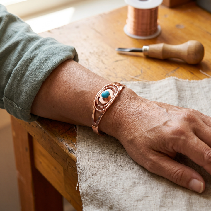 Elaine's Sedge Copper Bracelet