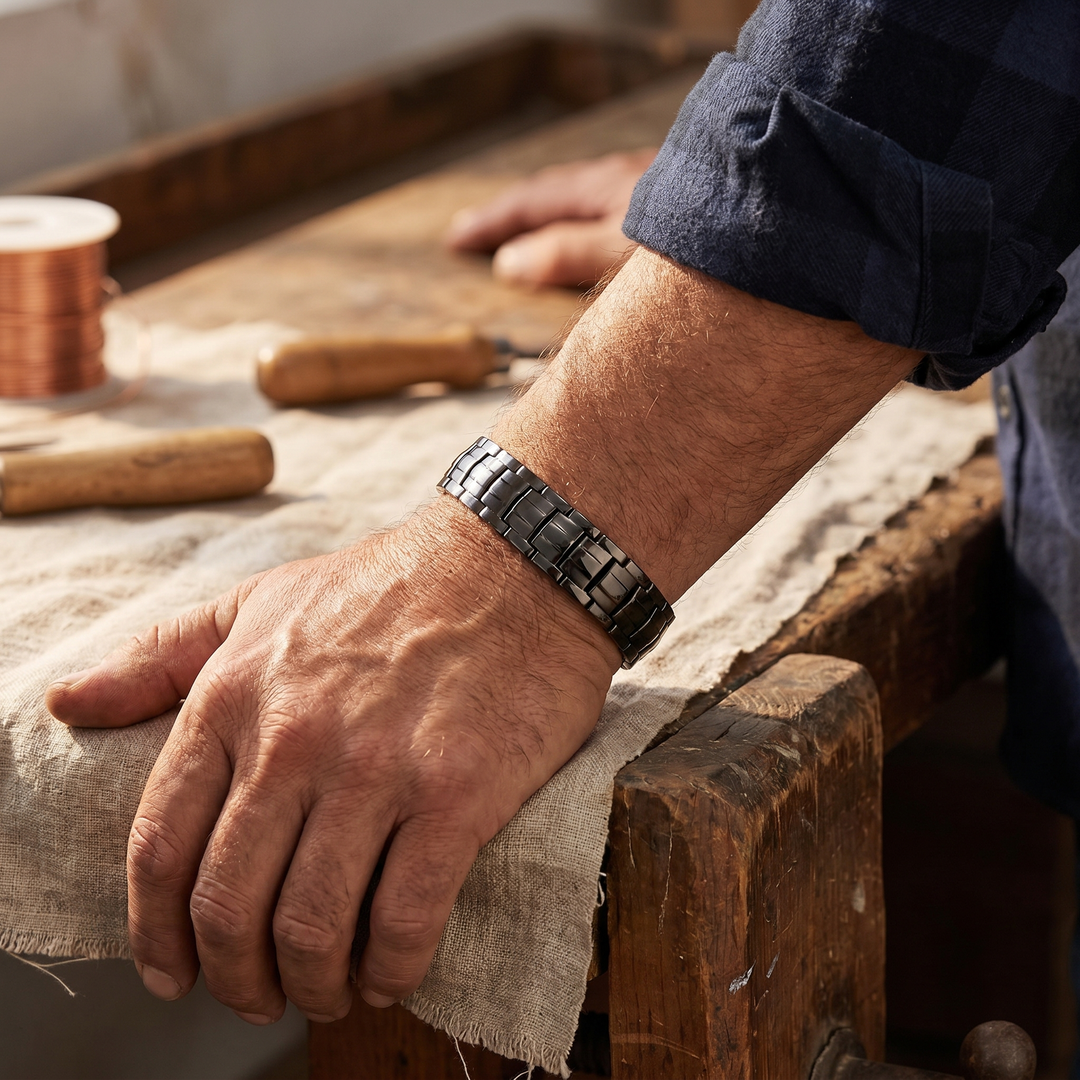 Elaine's Ochre Men's  Copper Bracelet