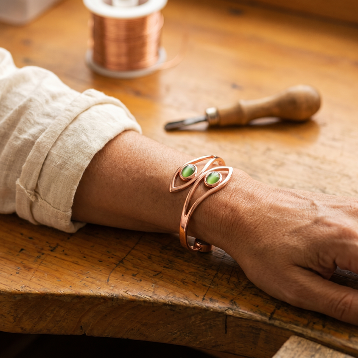 Elaine's Opal Copper Bracelet