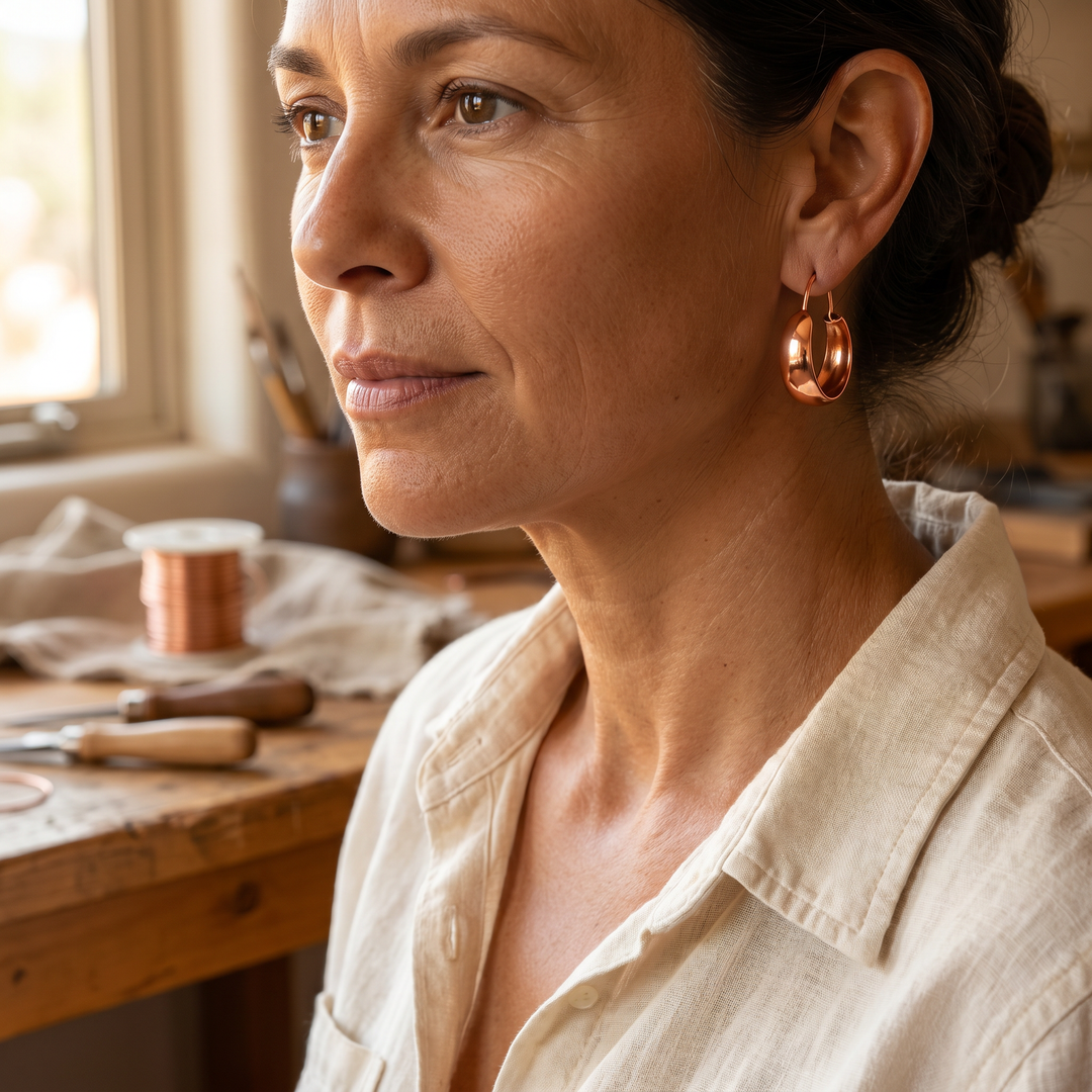 Elaine's Dell Copper Earrings