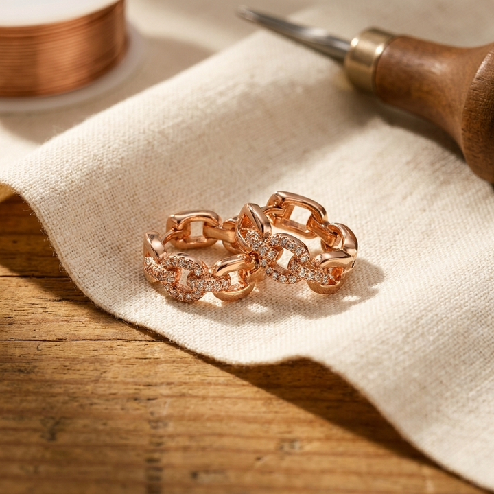 Elaine's Tor Copper Earrings