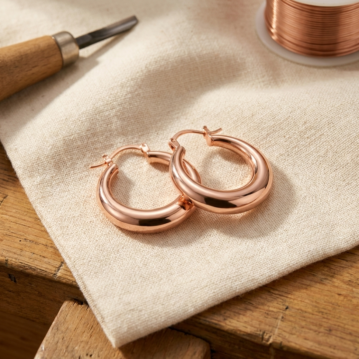 Elaine's Marl Copper Earrings