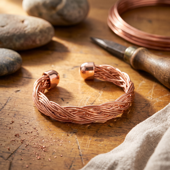Elaine's Elm Copper Cuff Bracelet