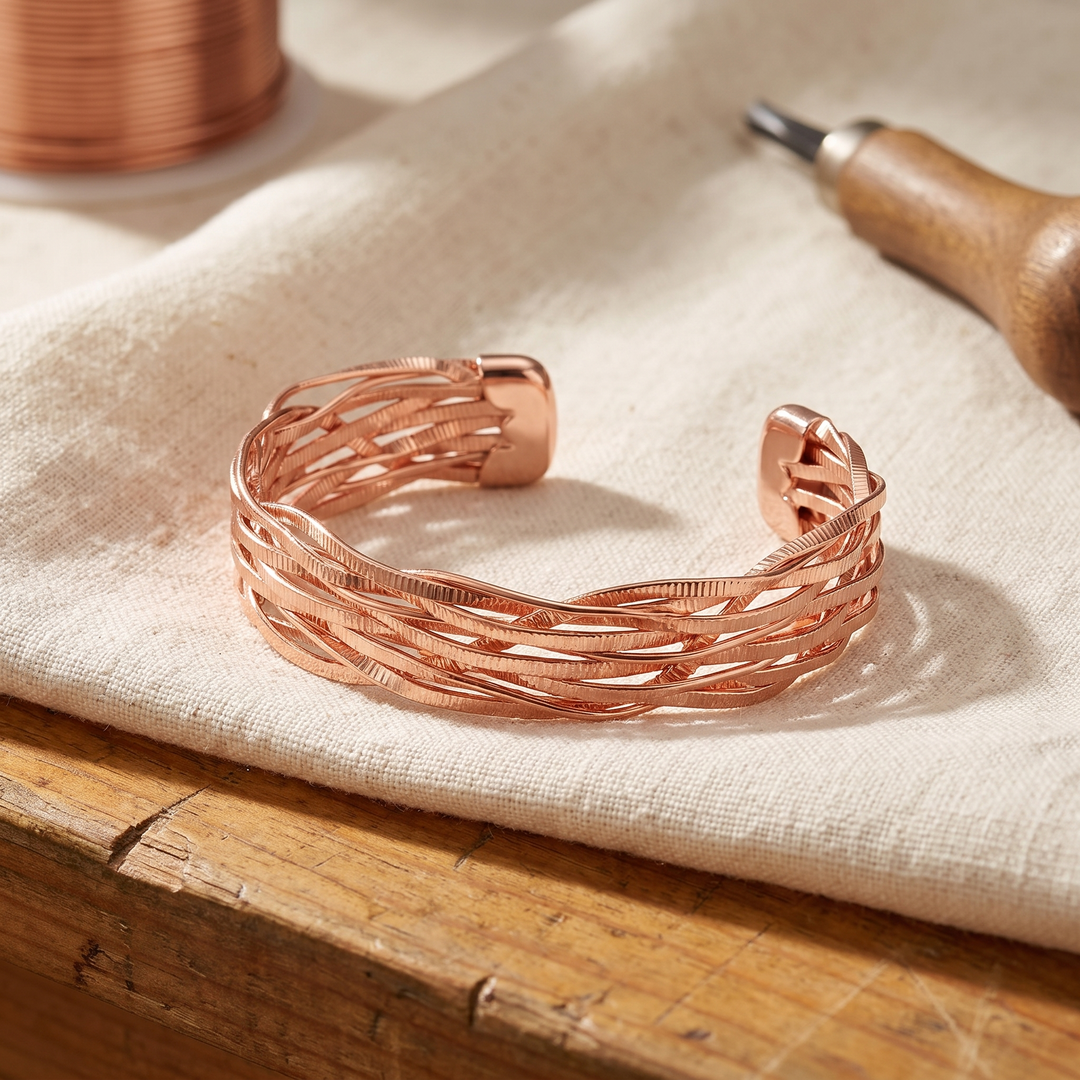 Elaine's Wisp Copper Bracelet