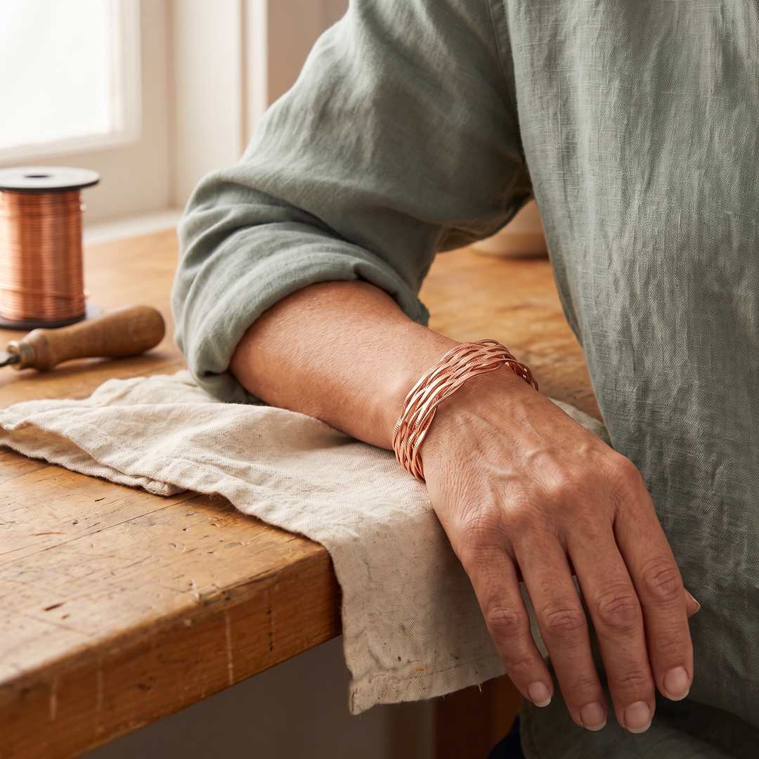 Elaine's Wisp Copper Bracelet