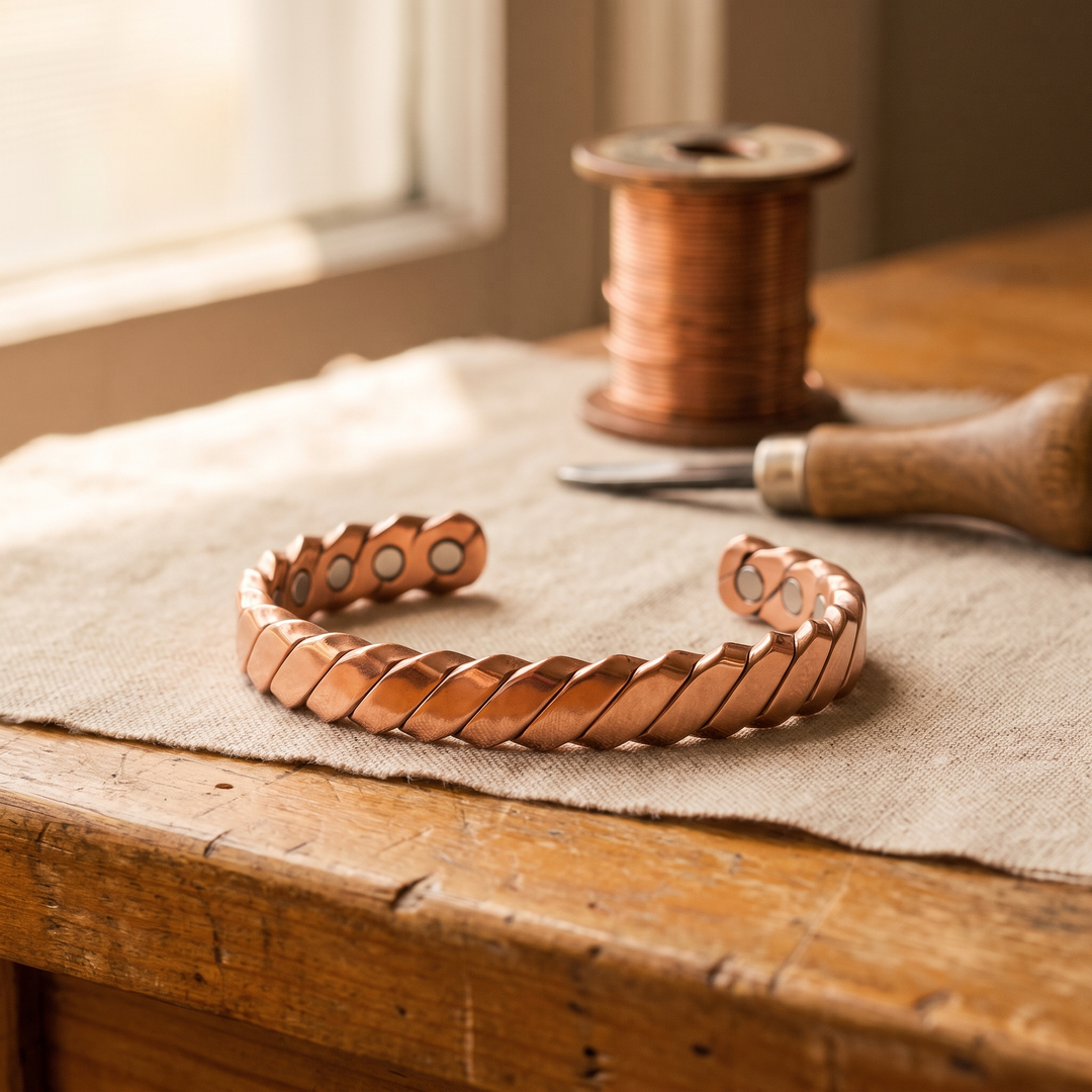 Elaine's Moss Copper Bracelet