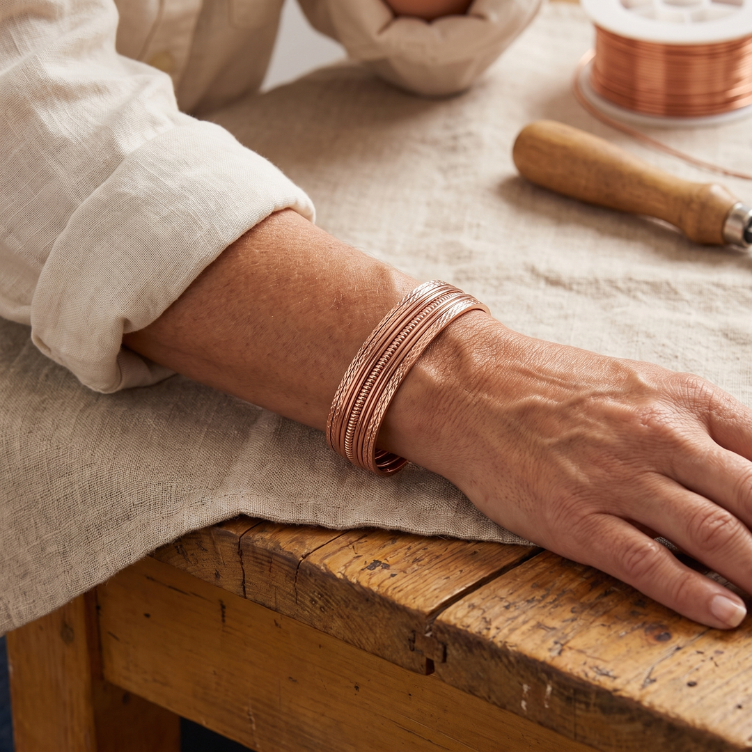 Elaine's Bracken Copper Bracelet