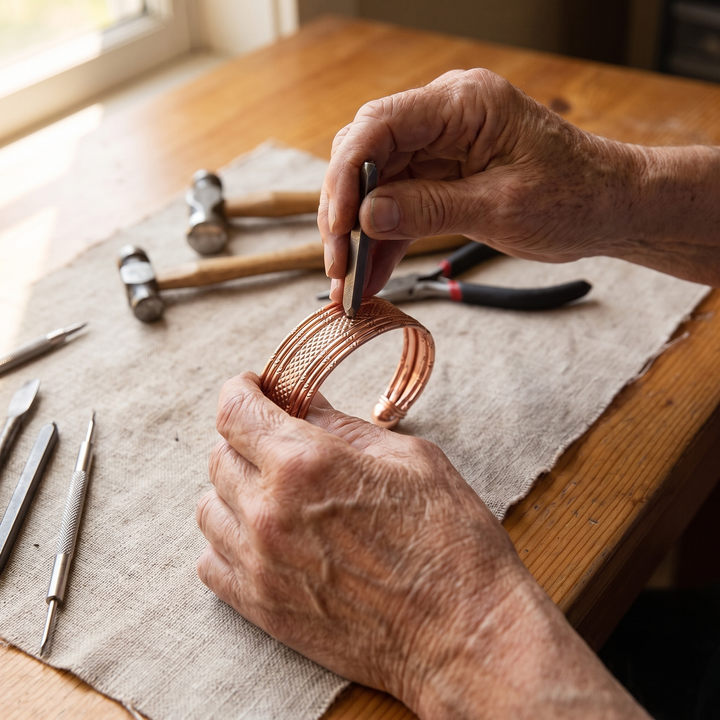 Elaine's Bracken Copper Bracelet